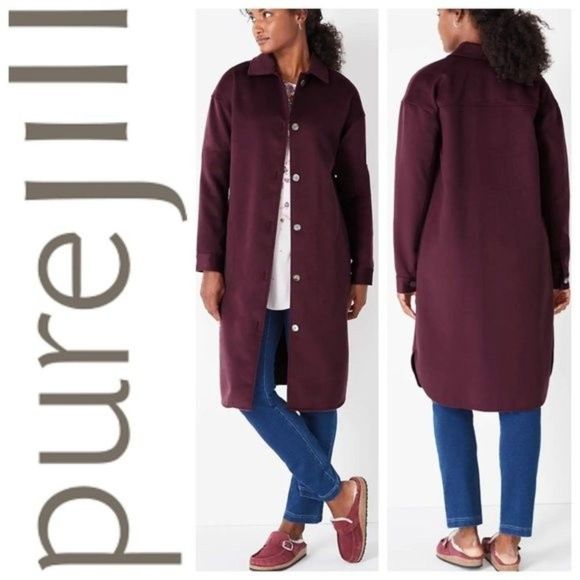J. Jill Jackets & Blazers - J.jill Lustrous Long Shacket Long Cardigan XL